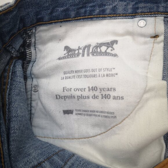 Levi's 516 Men's Size 36/30 Medium Wash Straight Legs Blue Jeans - Picture 4 of 11